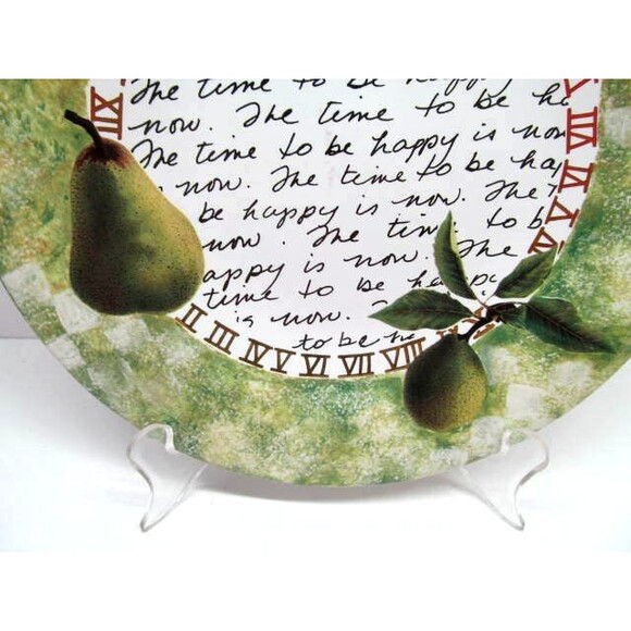 Barbara Wilson Porta Round The Clock 9" Plate The Time To Be Happy Portugal - Picture 3 of 12